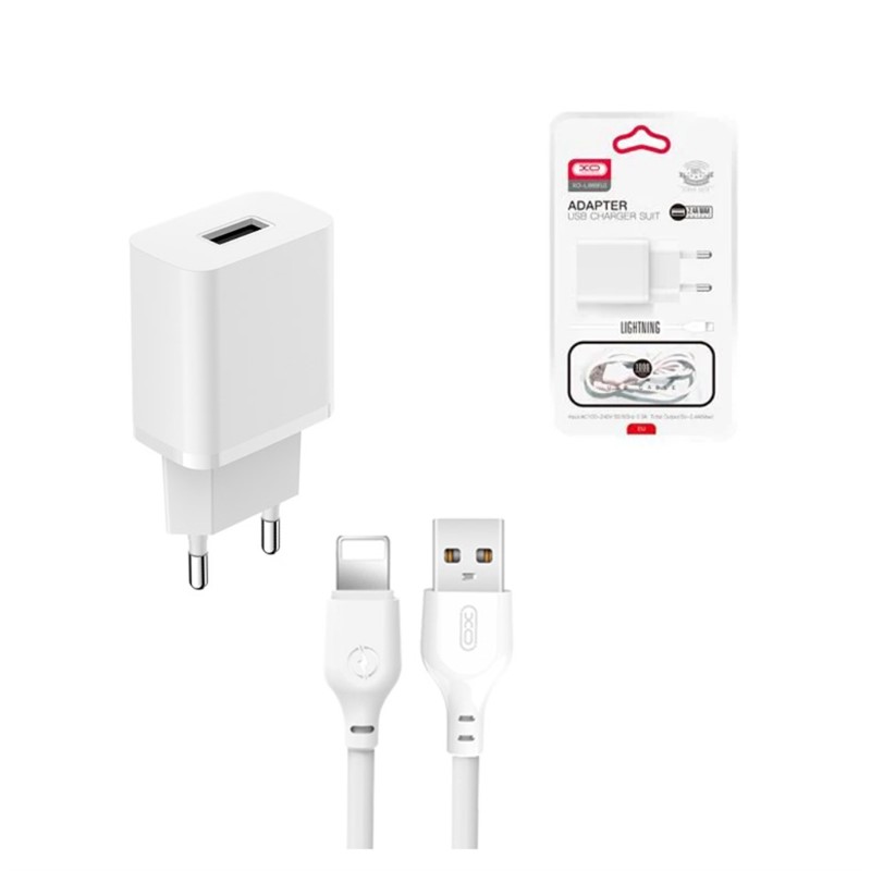 XO L99 2.1A PUNJAČ SA APPLE KABLOM WHITE