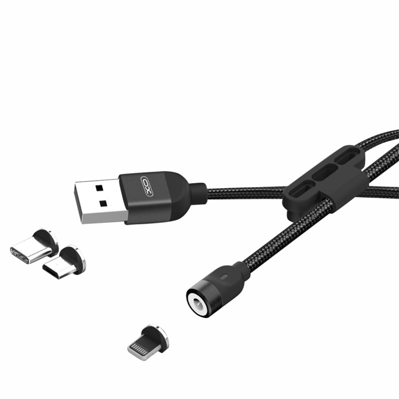 XO NB128 MAGNETNO USB KABLO 3U1 BLACK